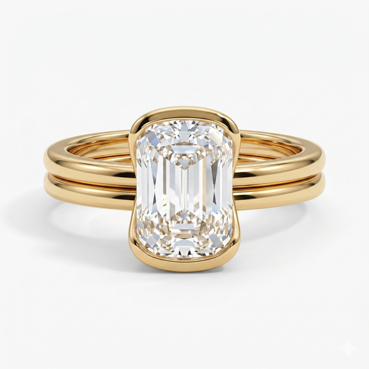 2.00ct Old Mine Cushion Cut Lab-Grown Engagement Ring