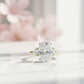 1.80 ct Cushion Cut Lab-Grown Three Stone Engagement Ring