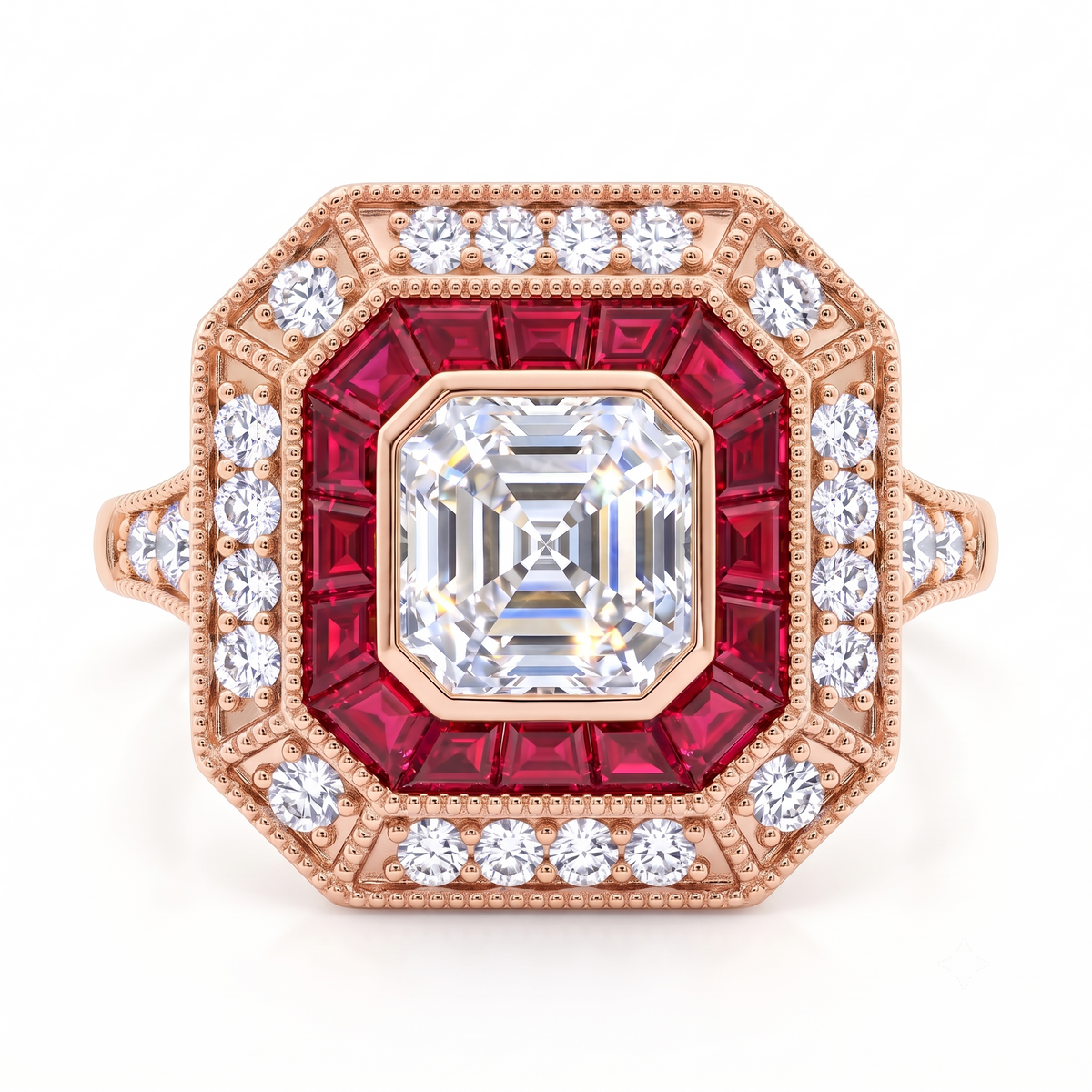 asscher cut diamond rings​

