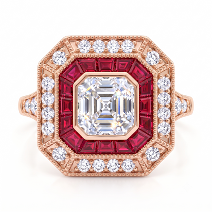 asscher cut diamond rings​

