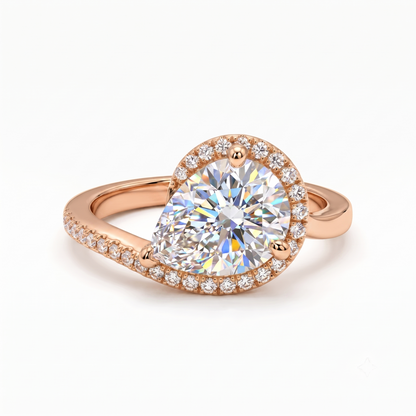2.00 CT Pear Cut Lab-Grown Engagement Ring