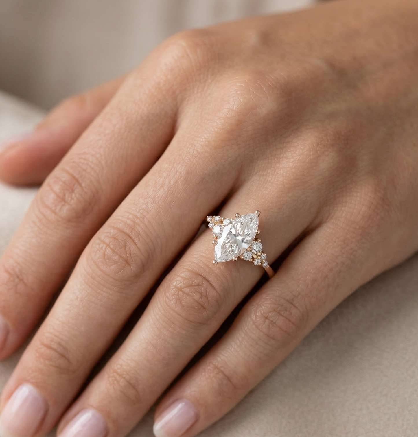 marquise cut diamond engagement ring​

