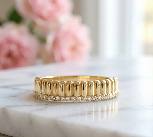 14K Gold Lab-Grown Diamond Band – 0.24 Ct Alternative Ring