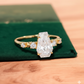 2.0ct Coffin Cut Lab Grown Diamond Engagement Ring • Unique Bridal Ring