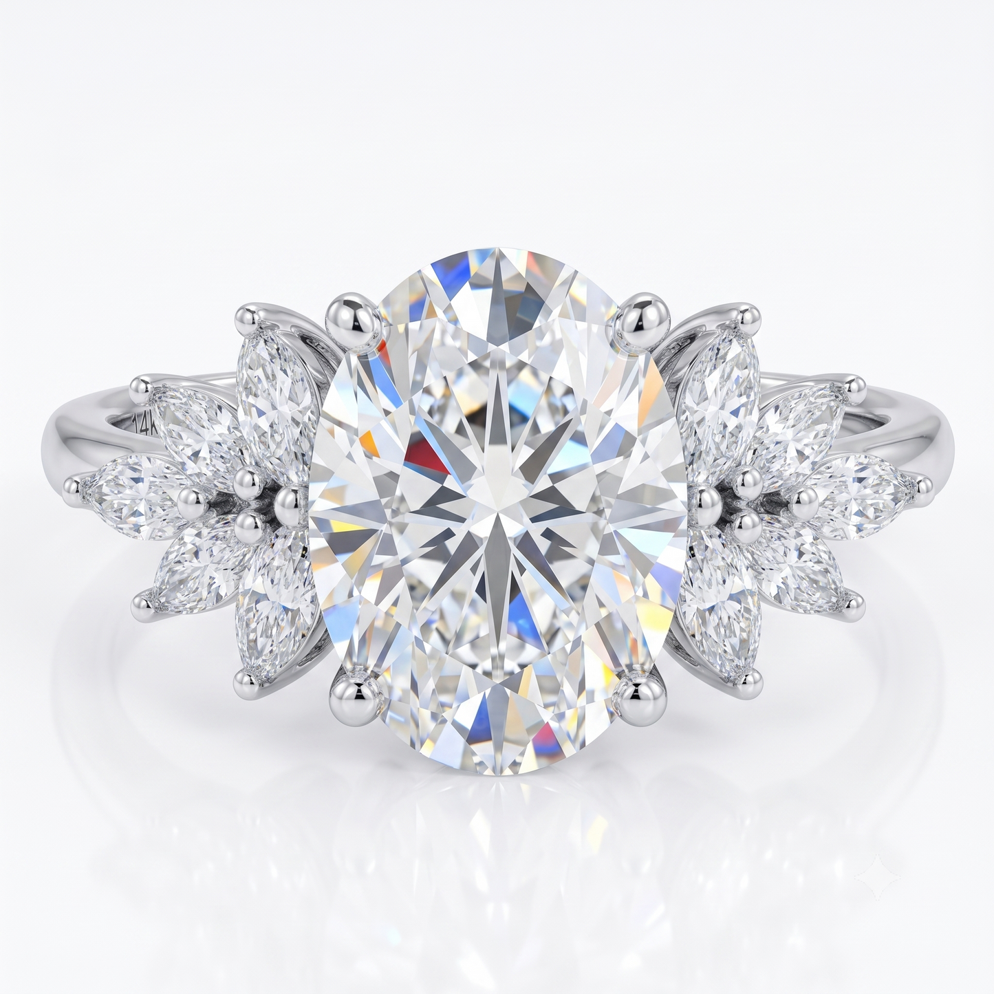 1.250 Ct Oval Lab-Grown Diamond Ring – Elegant Engagement Piece