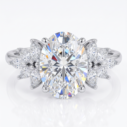 1.250 Ct Oval Lab-Grown Diamond Ring – Elegant Engagement Piece