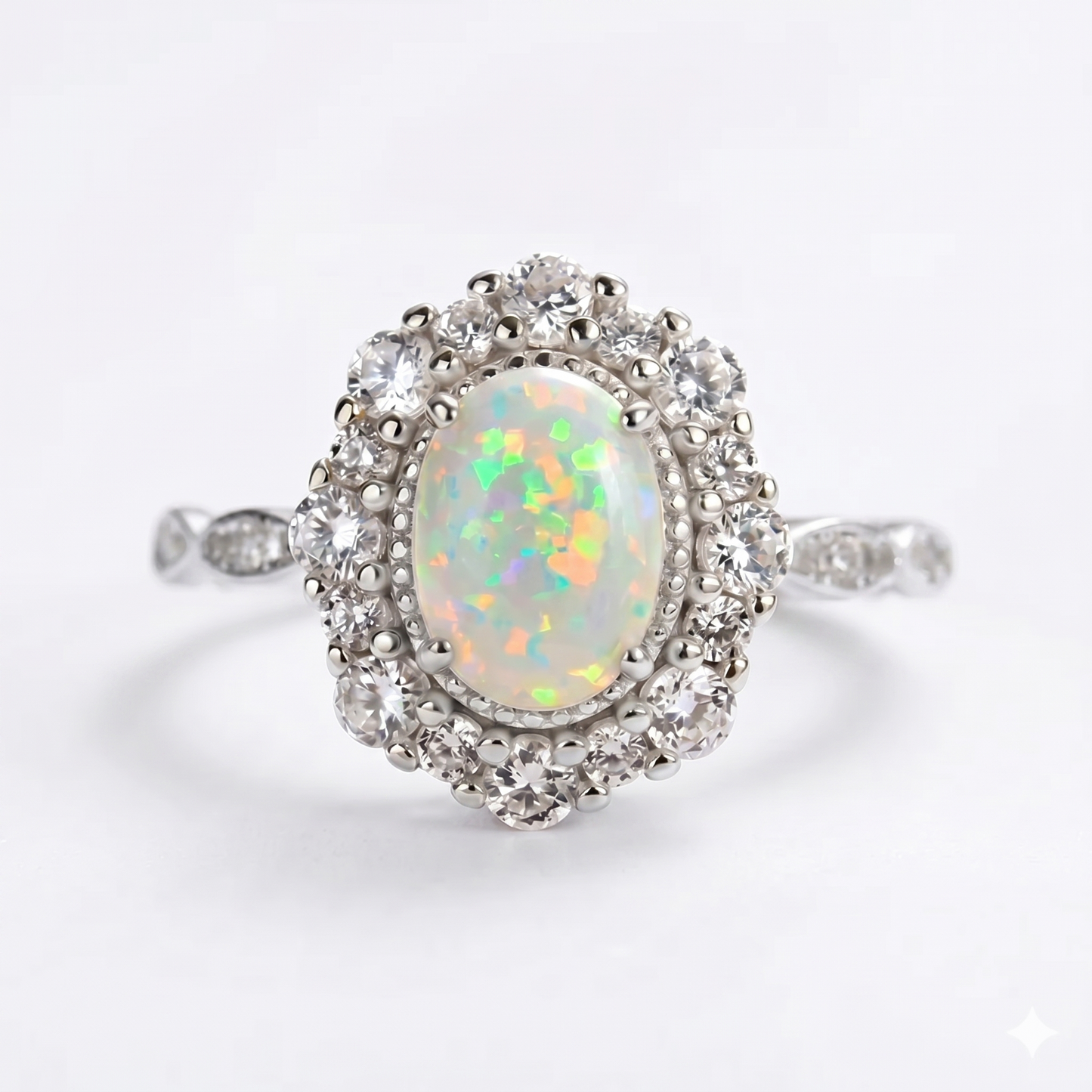 2.50CT Oval Natural Opal Anniversary Ring Gift For Her Birthday Ring Gift