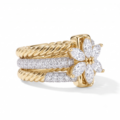 marquise diamond cut engagement ring​

