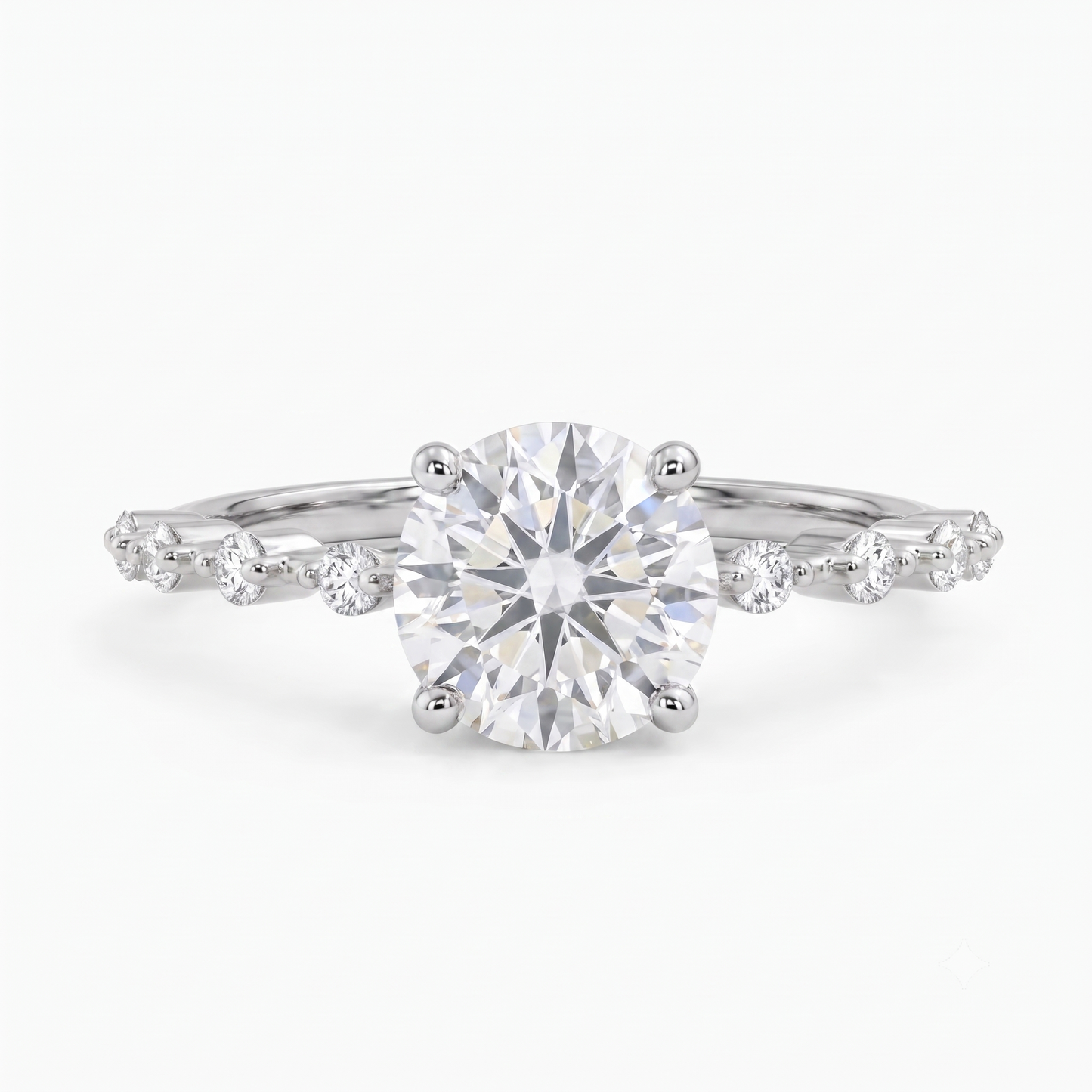 1.620 CT Round cut Lab-Grown Diamond Engagement Ring