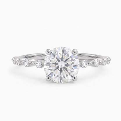 1.620 CT Round cut Lab-Grown Diamond Engagement Ring