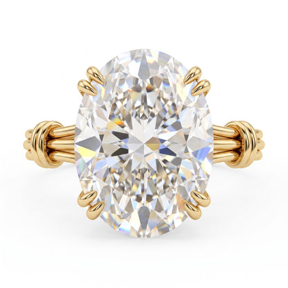 1.00CT Oval Cut Lab Grown Diamond Solitaire Classic Engagement Ring
