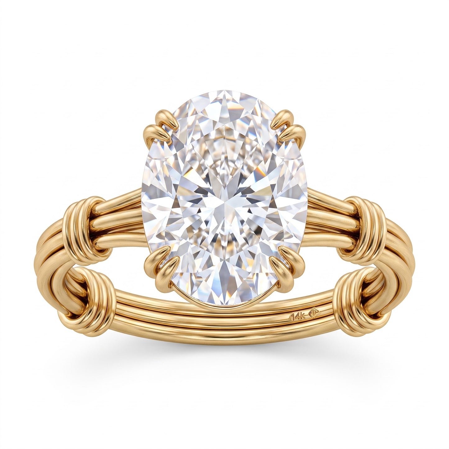 1.00CT Oval Cut Lab Grown Diamond Solitaire Classic Engagement Ring
