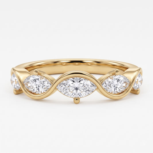 Marquise band ring