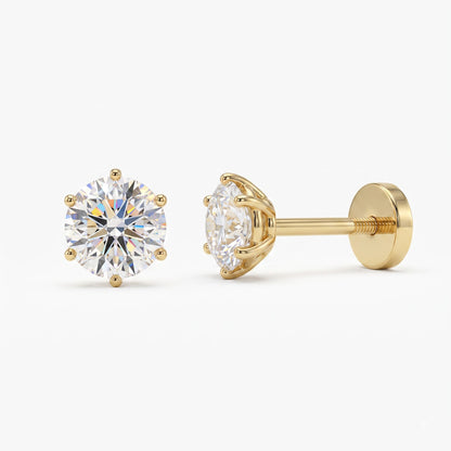 0.160ct Lab Grown Diamond Flat Back Stud Earrings