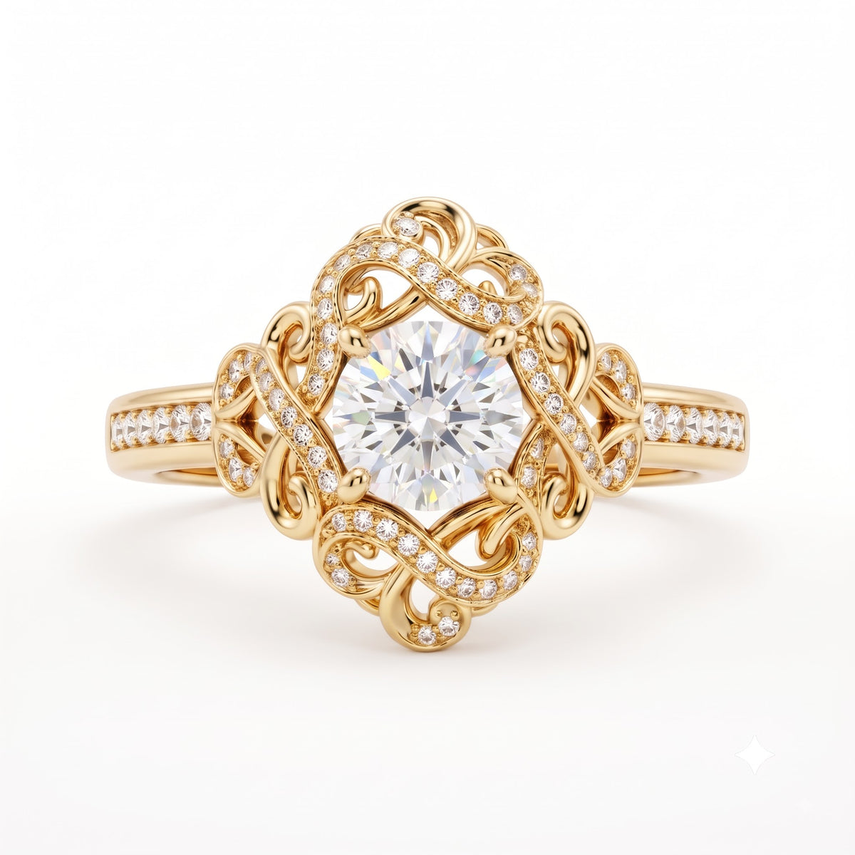romantic engagement ring for her