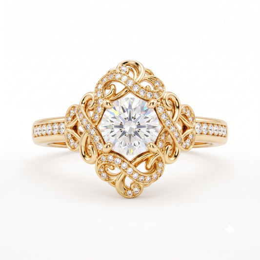 romantic engagement ring for her