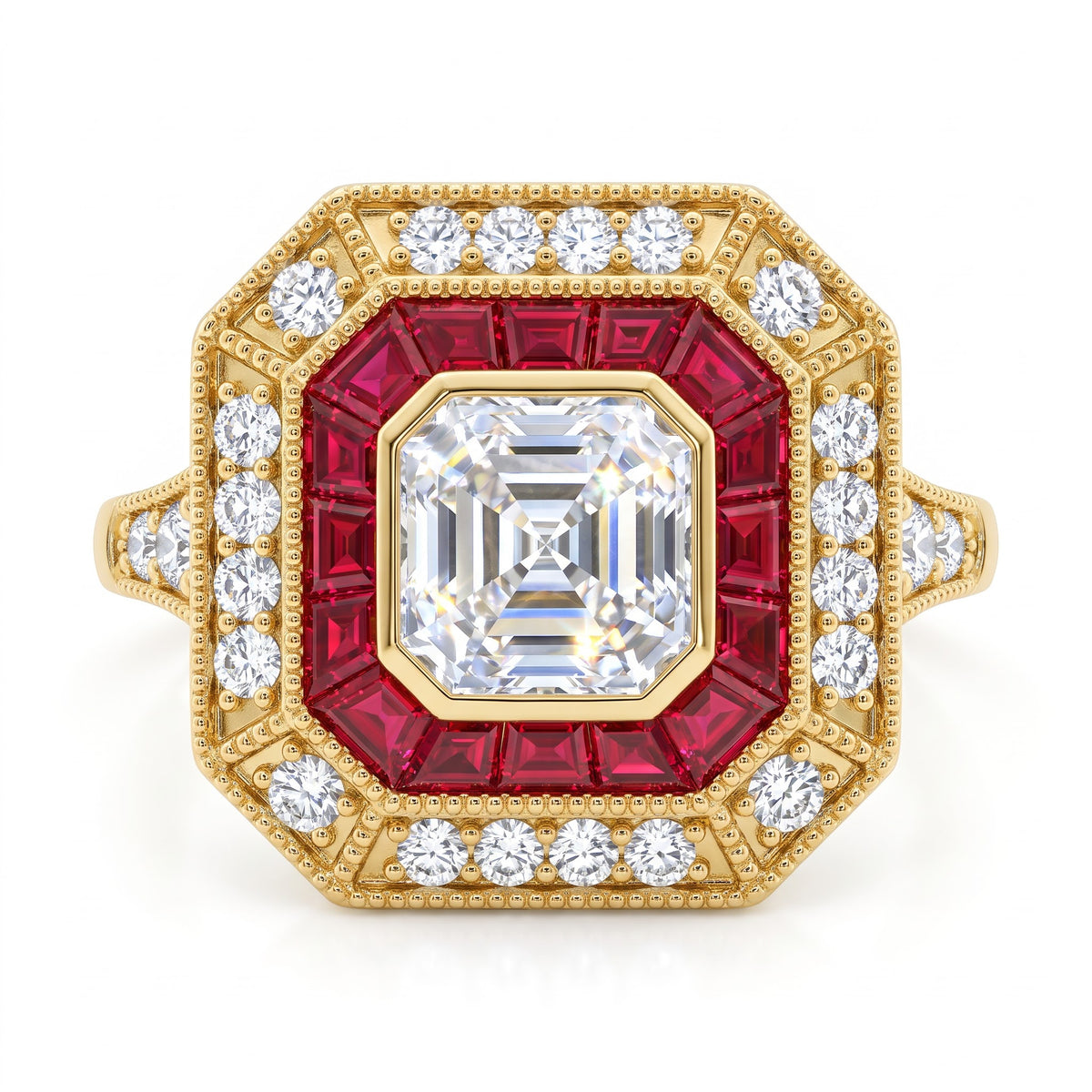asscher diamond ring​

