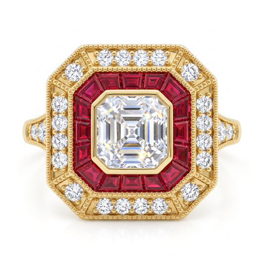 asscher diamond ring​

