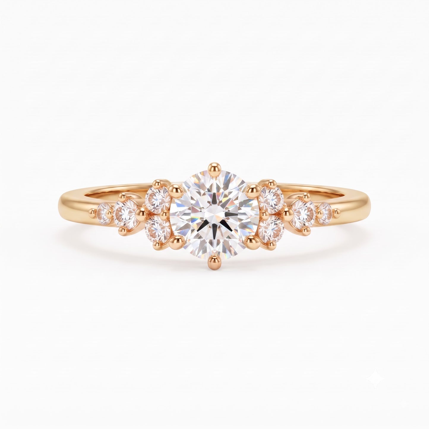 Vintage 0.750CT Unique Cluster engagement ring