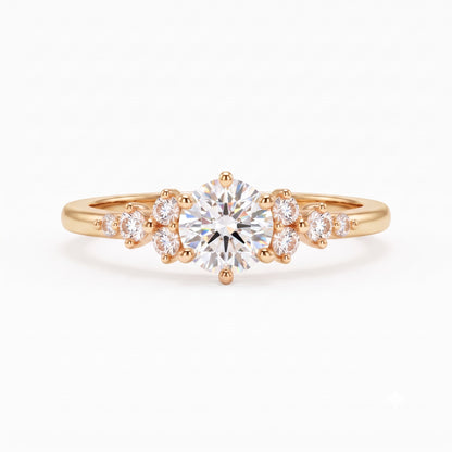 Vintage 0.750CT Unique Cluster engagement ring