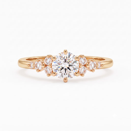 Vintage 0.750CT Unique Cluster engagement ring