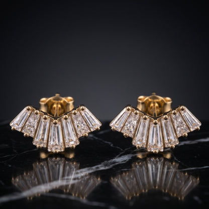 baguette earrings studs​

