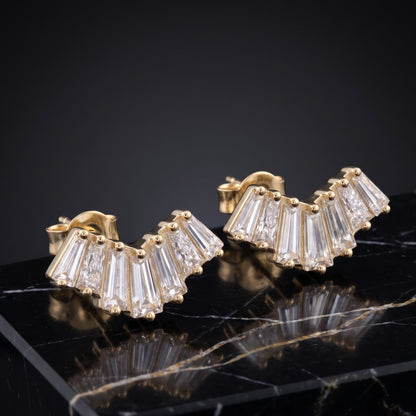 baguette drop earrings​

