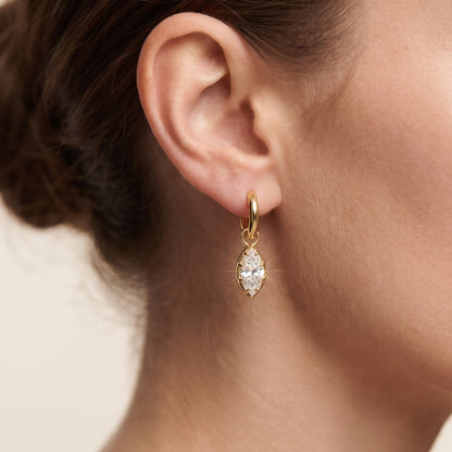 marquise hoop earring