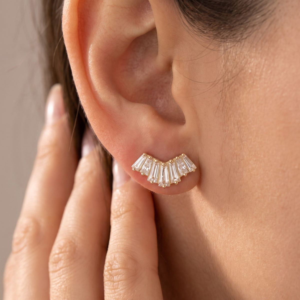 baguettes diamond earrings​


