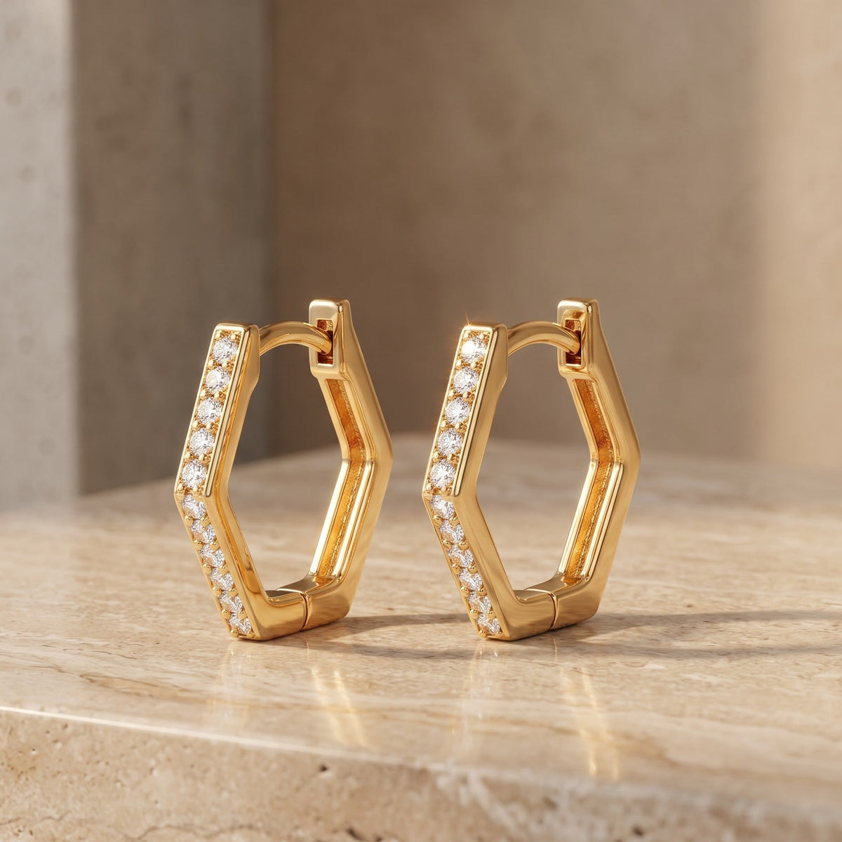 hexagon shape gold​

