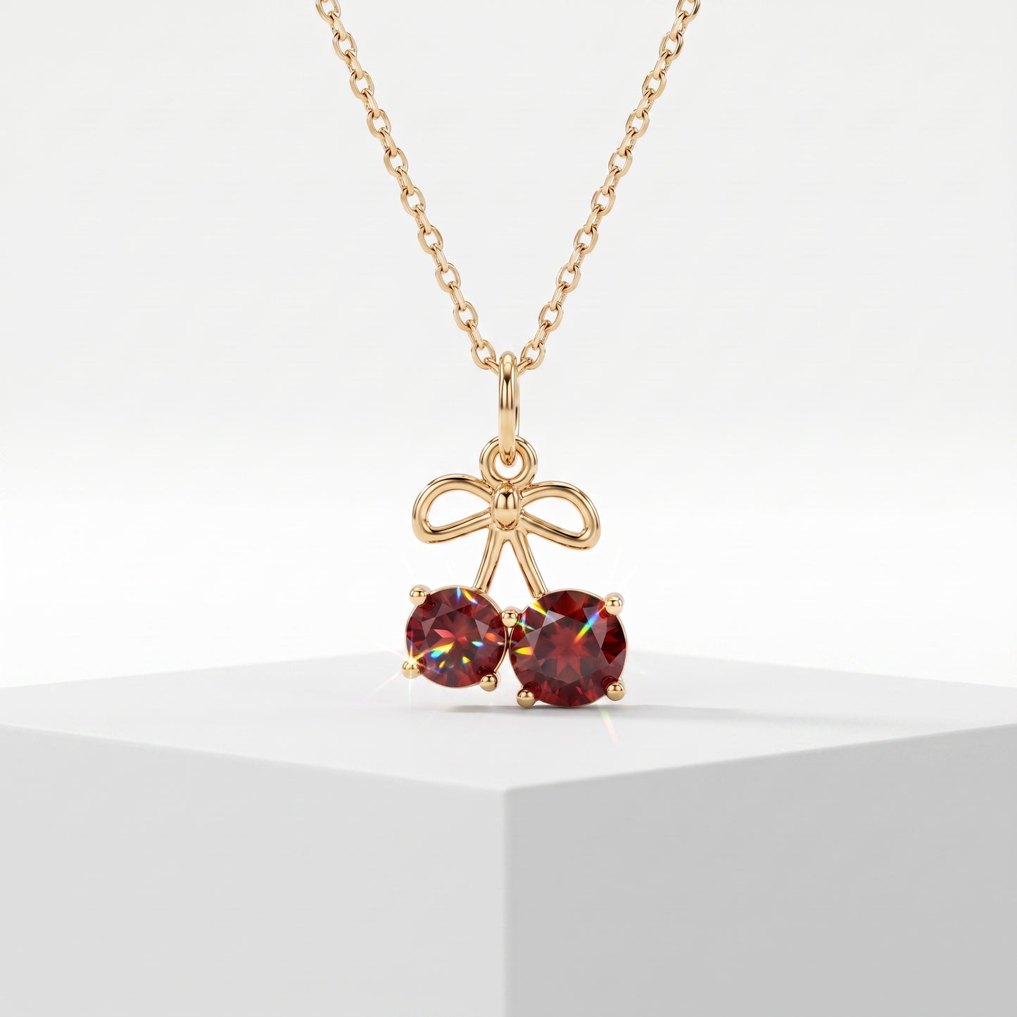 1.500ct Cherry Lab Grown Diamond Pendant Necklace
