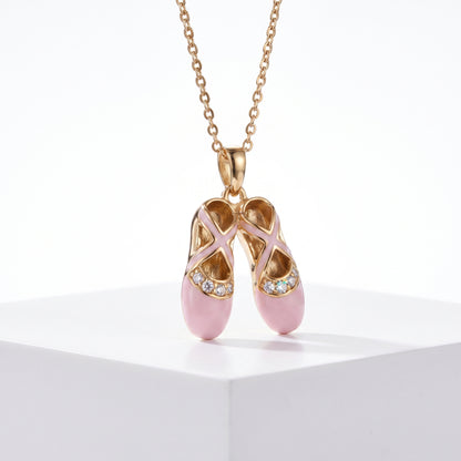 0.10ct Ballet Shoes Lab Grown Diamond Pendant Necklace