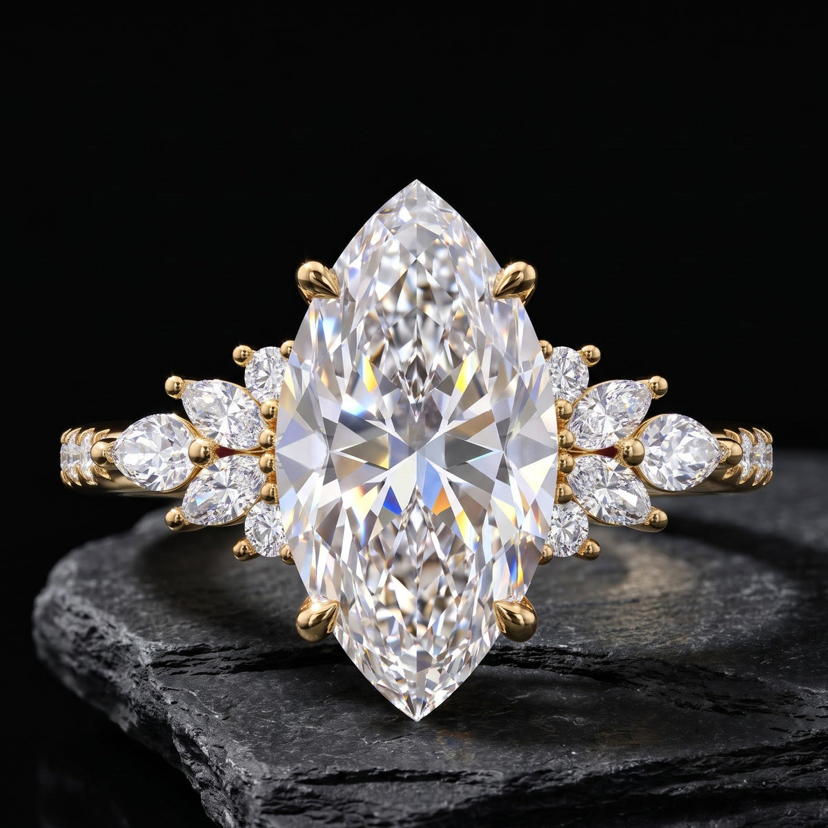 marquise cut diamond ring​

