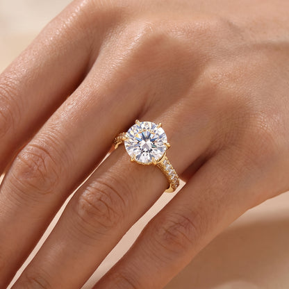2.00ct Round Cut Paved Lab-Grown Engagement Ring