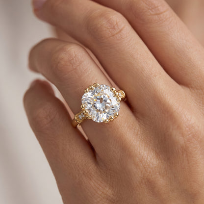 3.600ct Cushion Cut Lab Grown Diamond Solitaire Engagement Ring