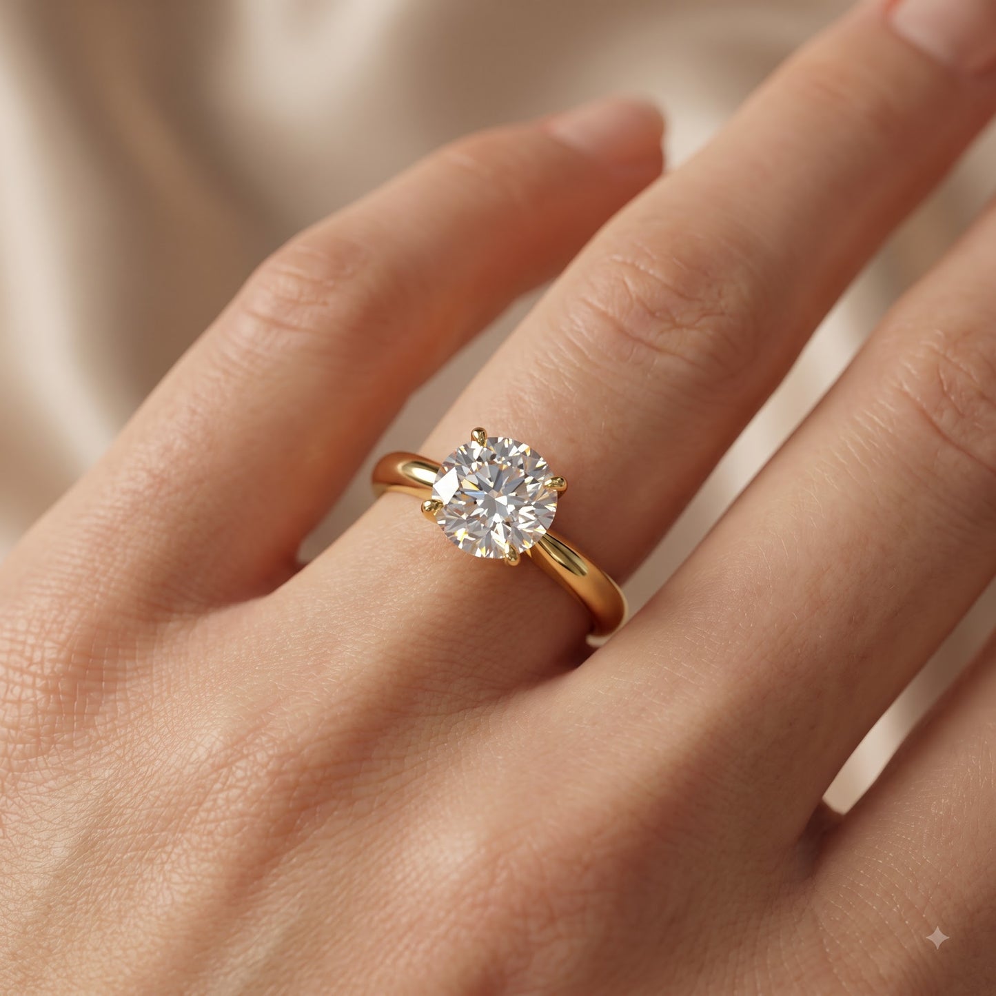 2.00ct Round Cut Lab Grown Diamond Solitaire Engagement Ring
