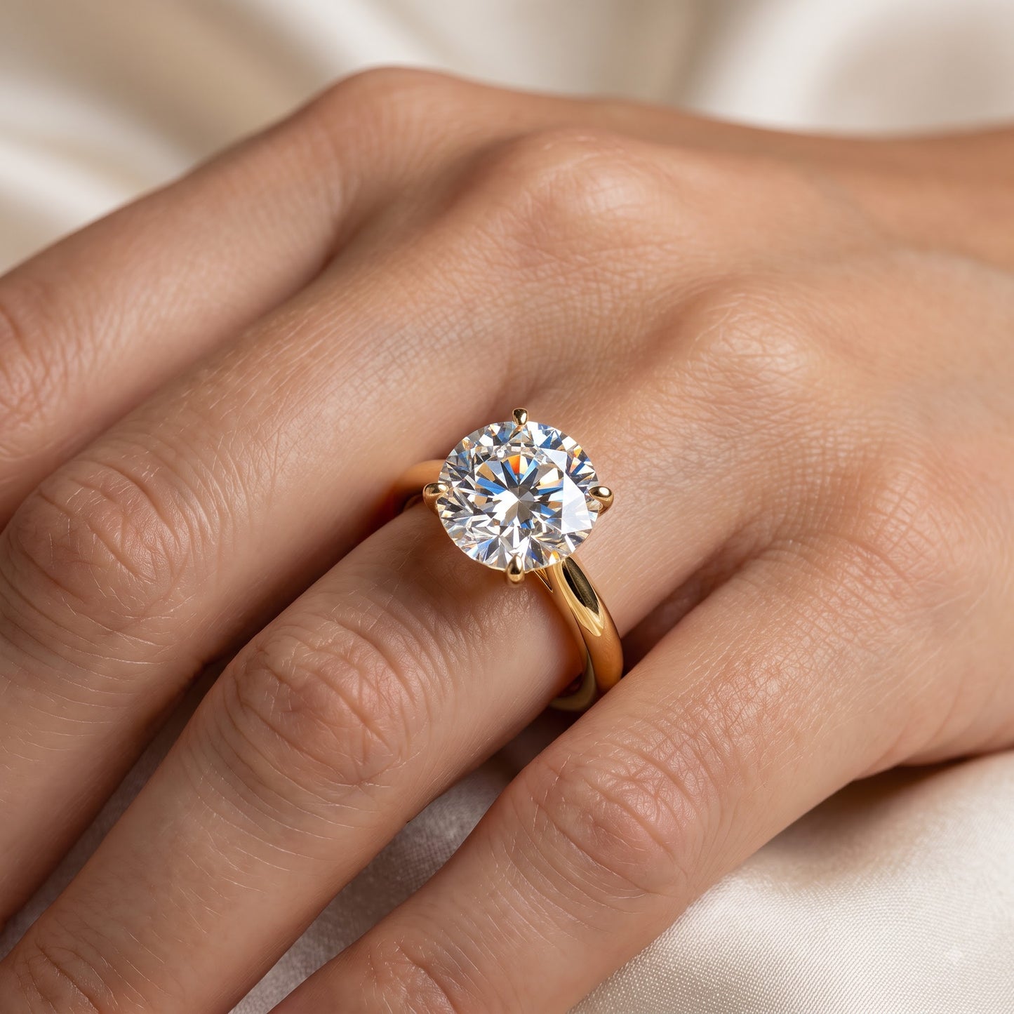 2.00ct Round Cut Lab Grown Diamond Solitaire Engagement Ring