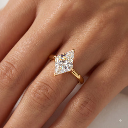 1.00CT Kite Cut Lab Grown Diamond Engagement Ring