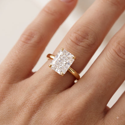 1.00CT Radiant Cut Lab Grown Diamond Engagement Ring