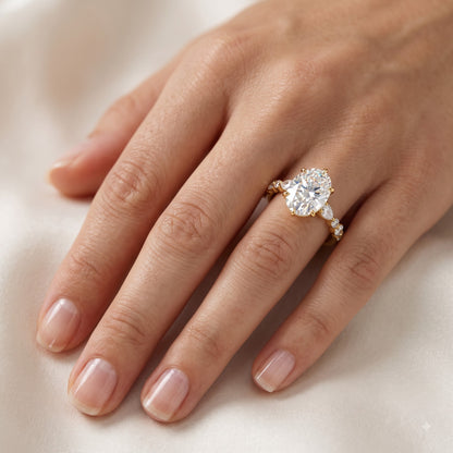 1.40ct Oval Cut Lab Grown Diamond Engagement Ring