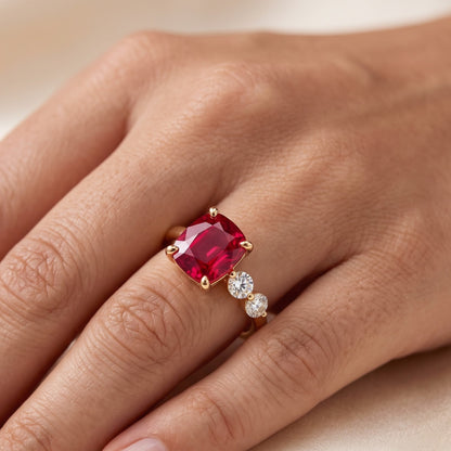 cushion cut ruby stone​

