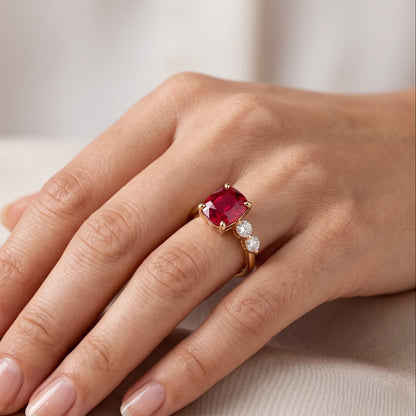 rose gold cushion cut ring​

