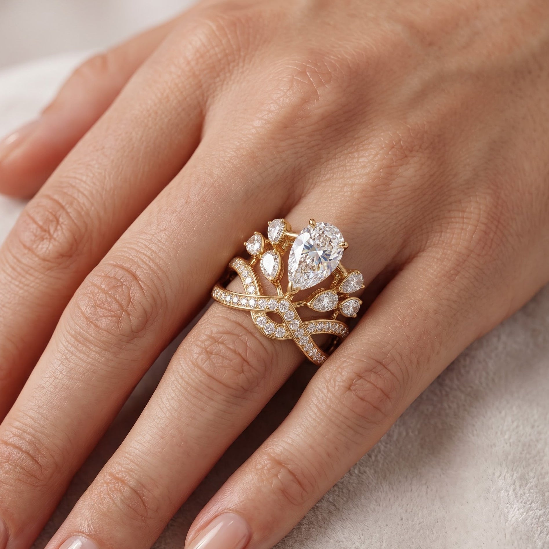 pear diamond engagement ring