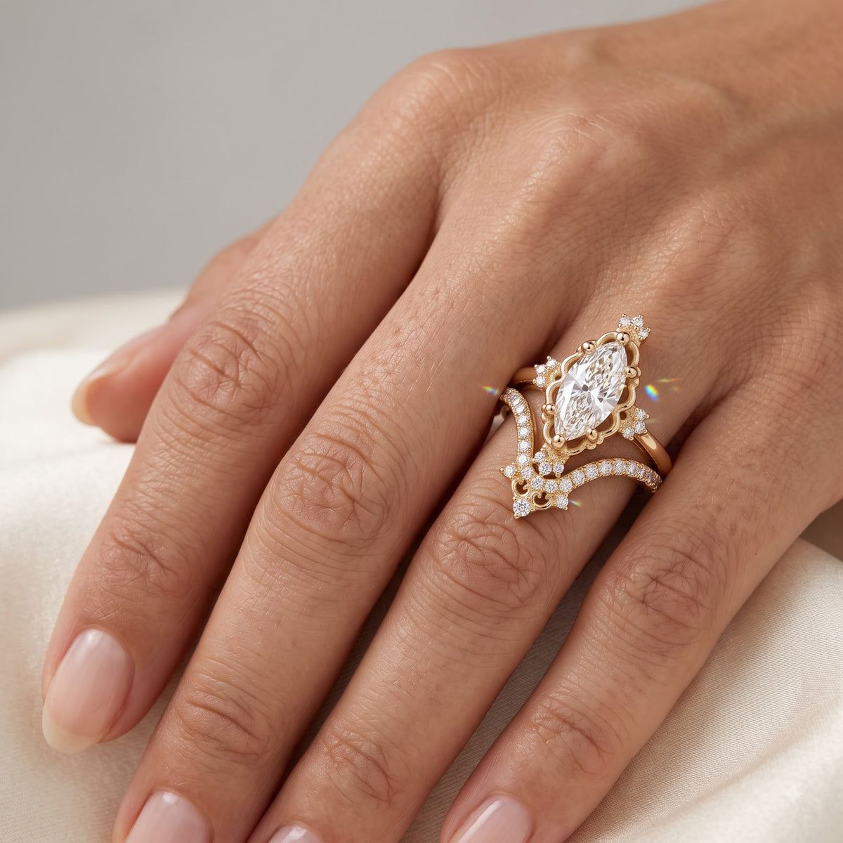 vintage marquise engagement ring​

