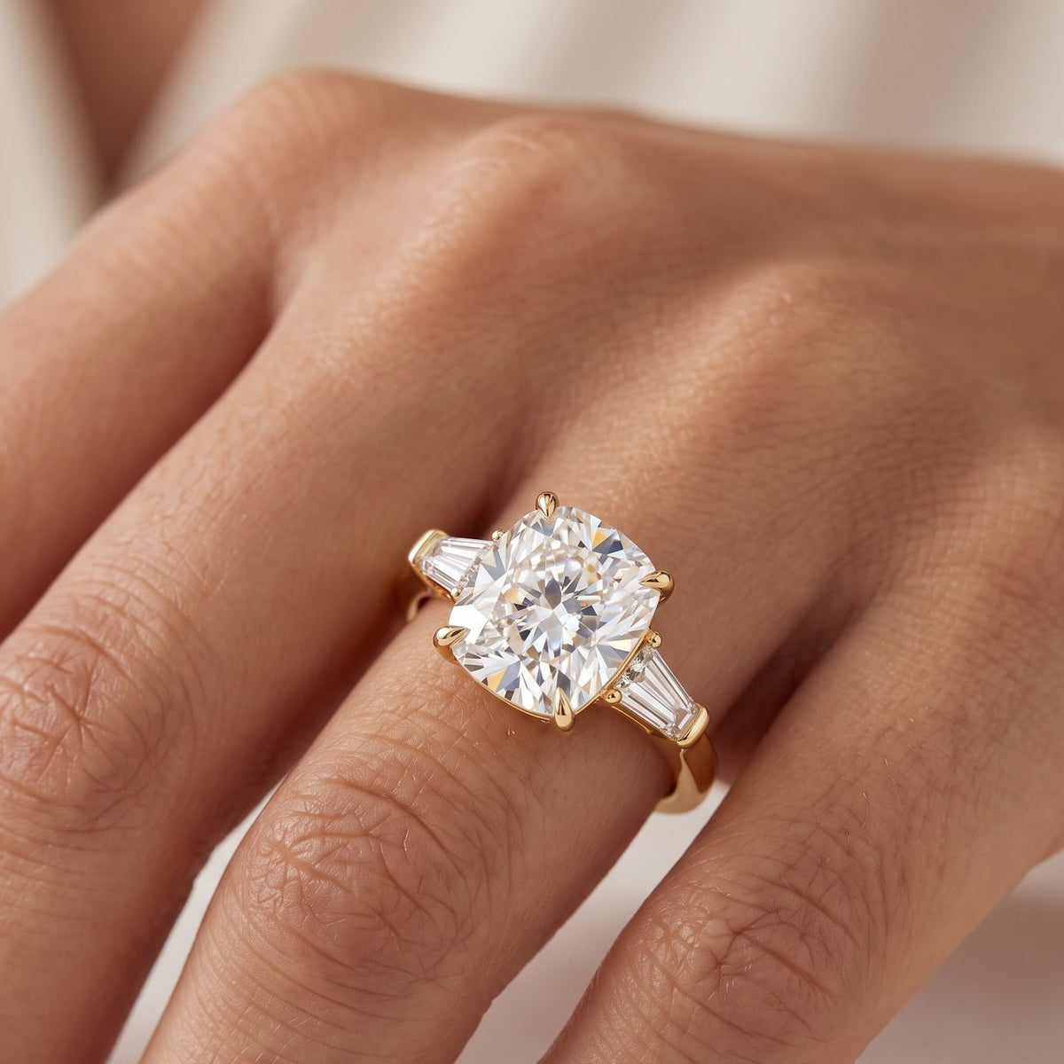 cushion cut diamond ring​

