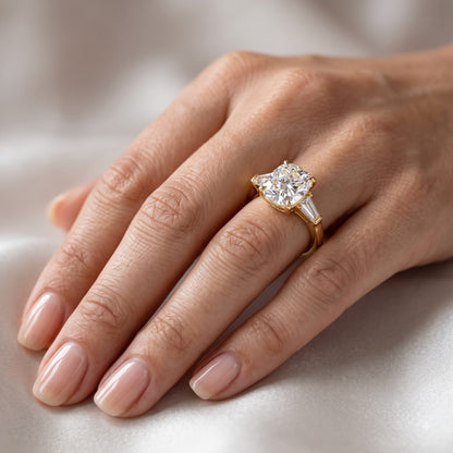 cushion shaped engagement ring​

