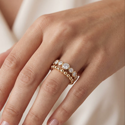oval bezel set engagement ring​

