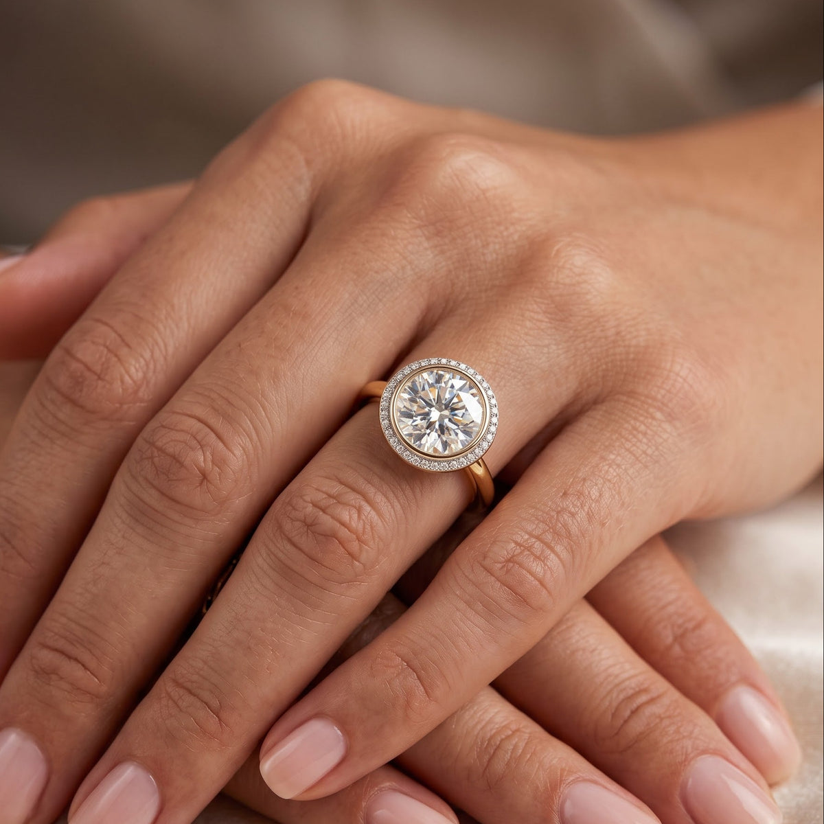 circle halo engagement rings​

