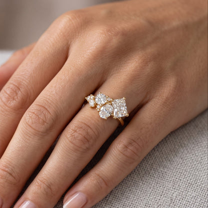 unique lab grown diamond engagement ring
