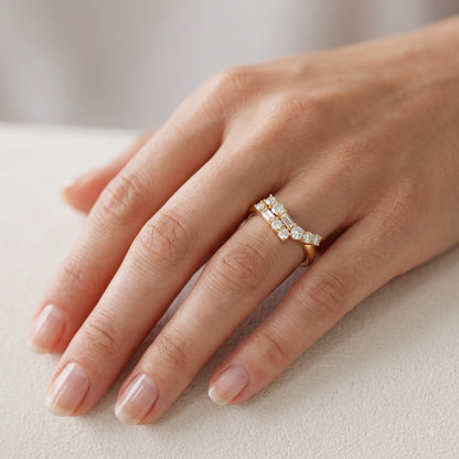 0.300 ct Baguette & Round Cut Lab Grown Diamond Wedding Band